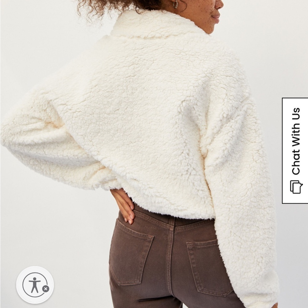 PacSun Cream Fleece Sweatshirt - Picture 3 of 12
